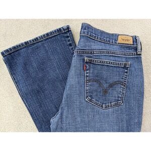 Levi's Womens 515 Boot Cut Jeans Dark Wash Denim Size 12 S/C Stretch Mid Rise